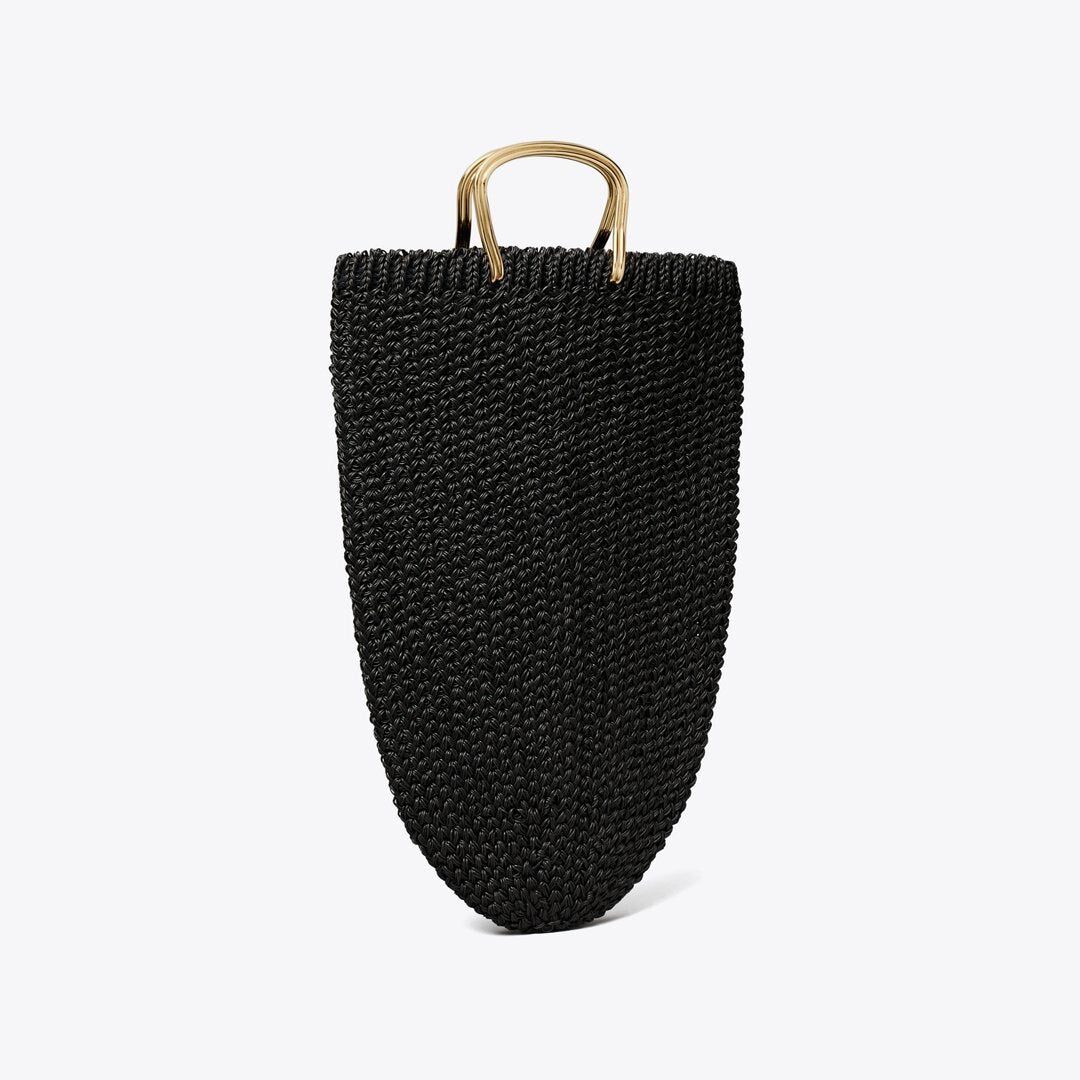Tory Burch Large Crocheted Tote BLACK