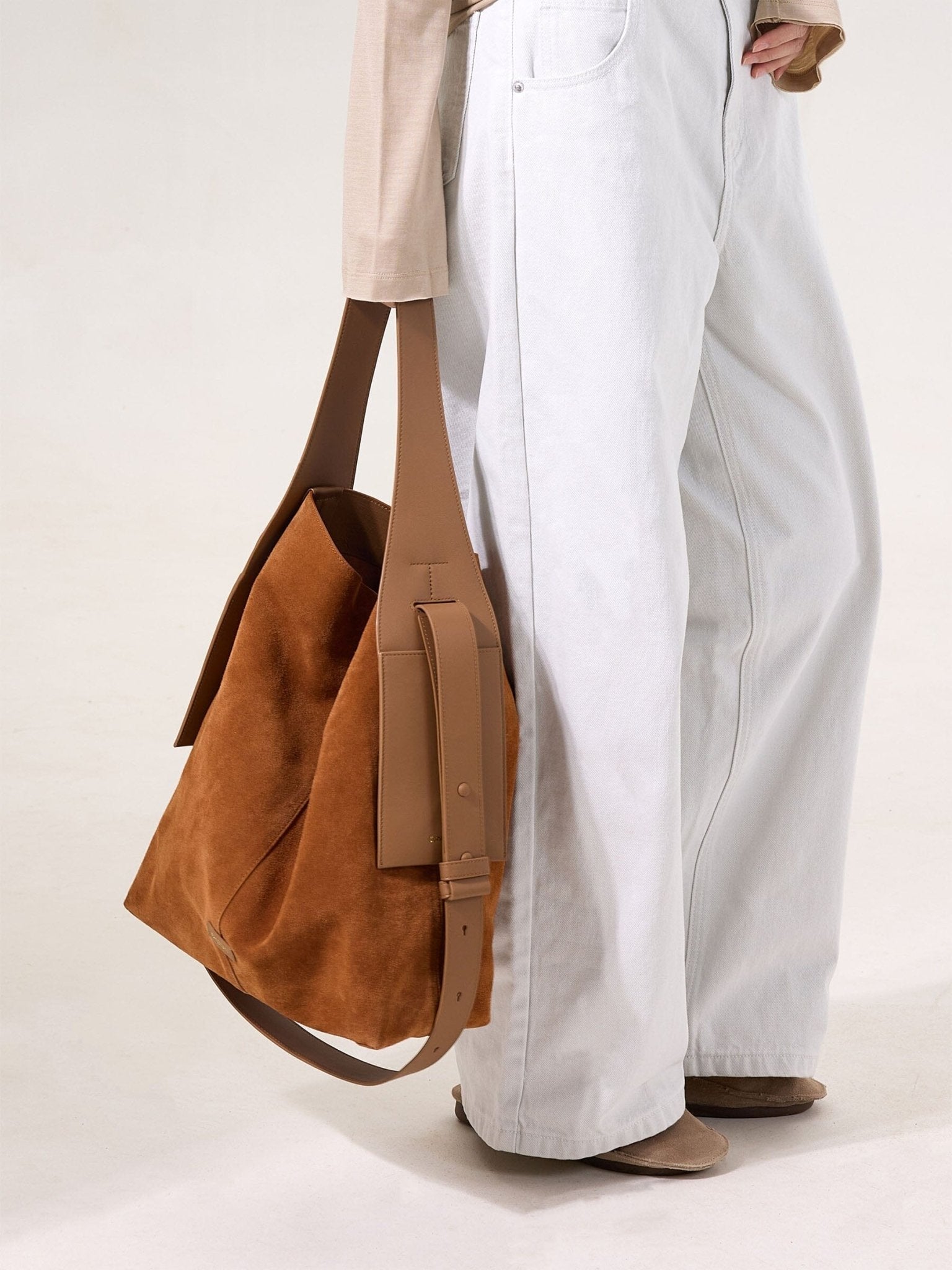 Songmont Large Drippy Tote Bag Caramel