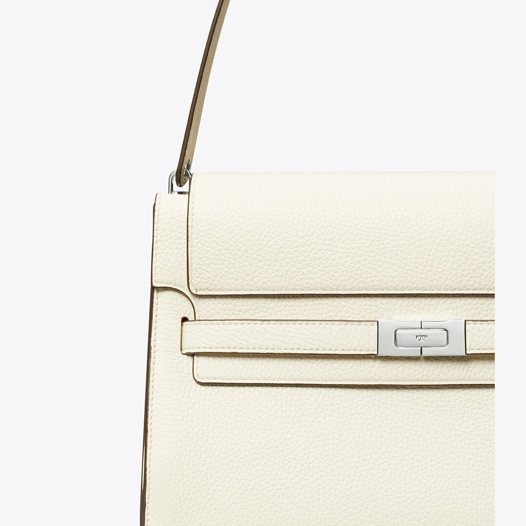 Tory Burch Large Lee Radziwill Shoulder Bag Ivory