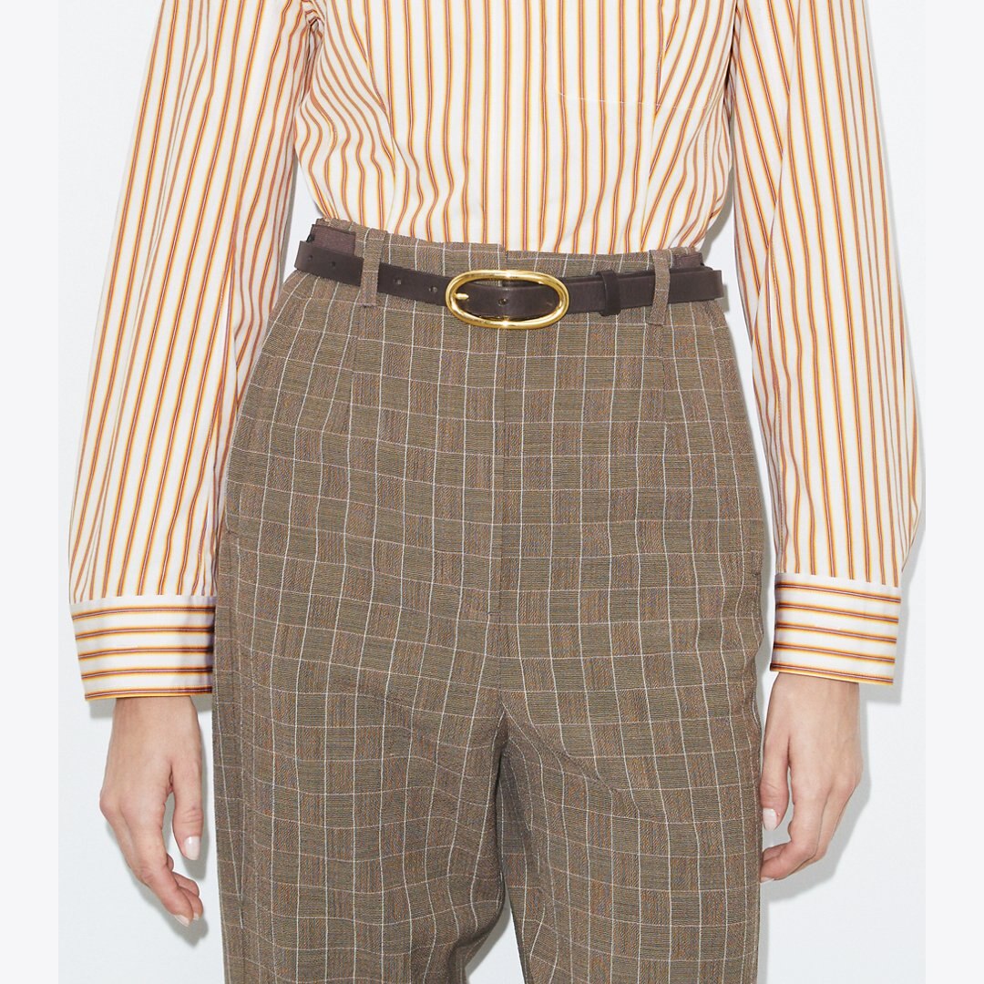 Tory Burch Large Pierced Buckle Belt Amarena