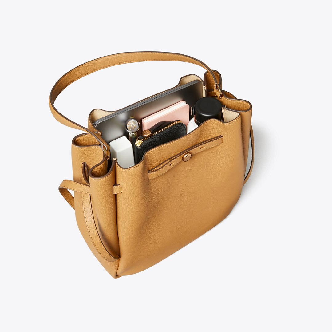 Tory Burch Large Romy Bucket Bag Tiramisu