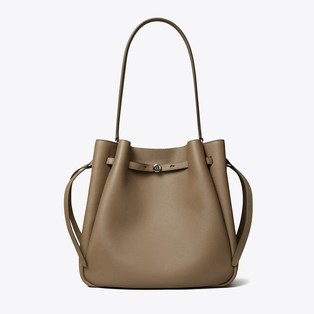 Tory Burch Large Romy Bucket Bag Wild Mushroom