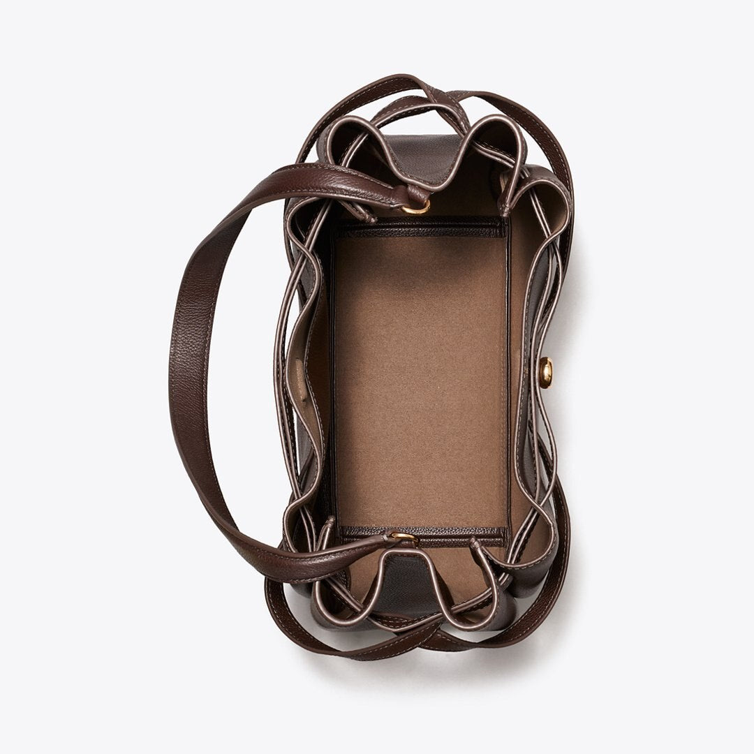Tory Burch Large Romy Bucket Bag Deep Brown