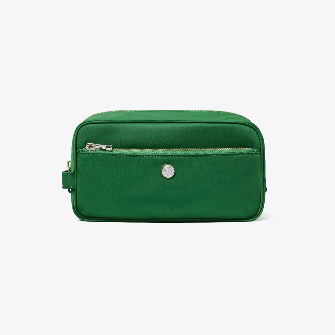 Tory Burch Large Twist Cosmetic Case Basil