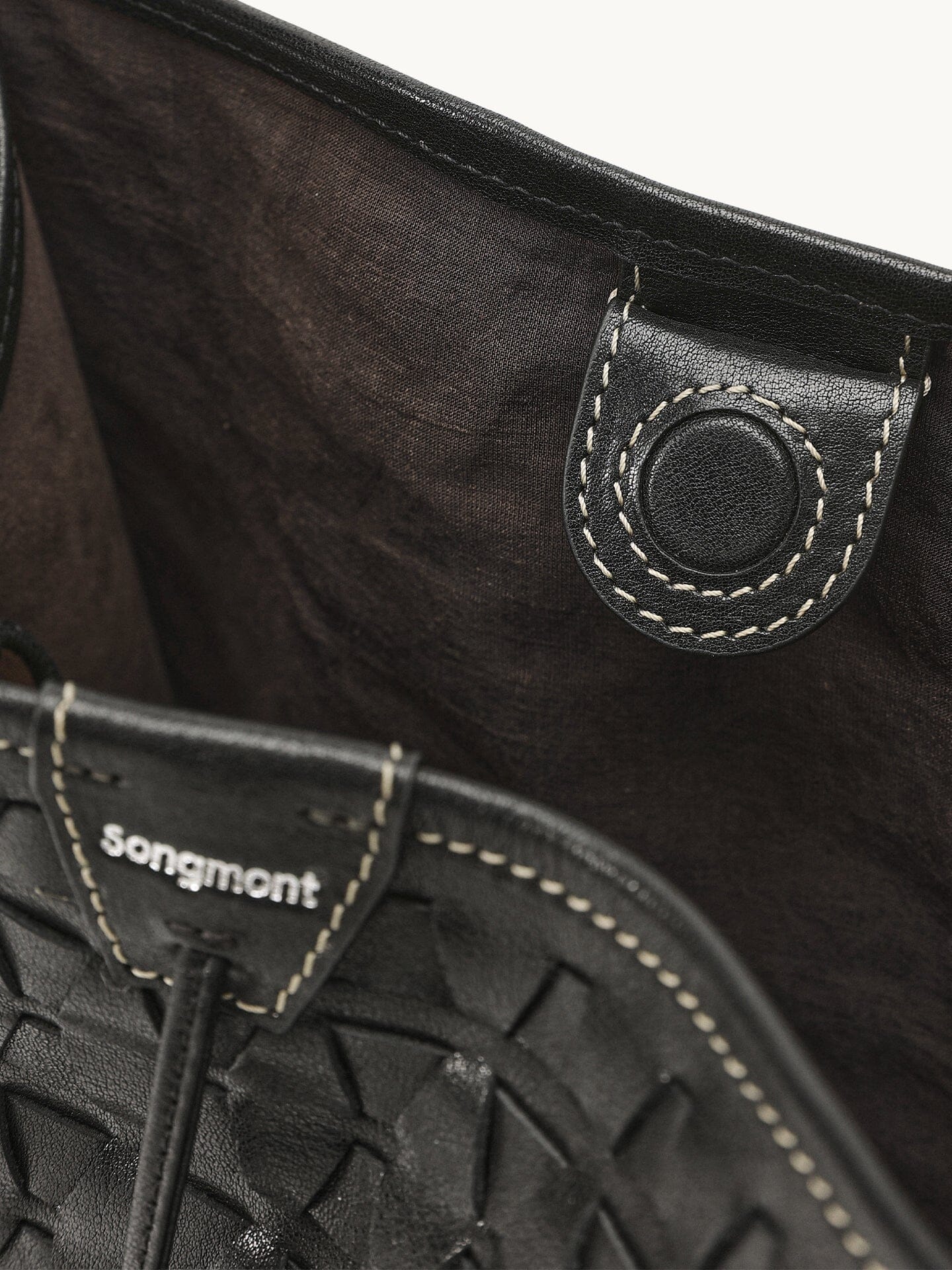Songmont Lattice Bucket Bag Onyx