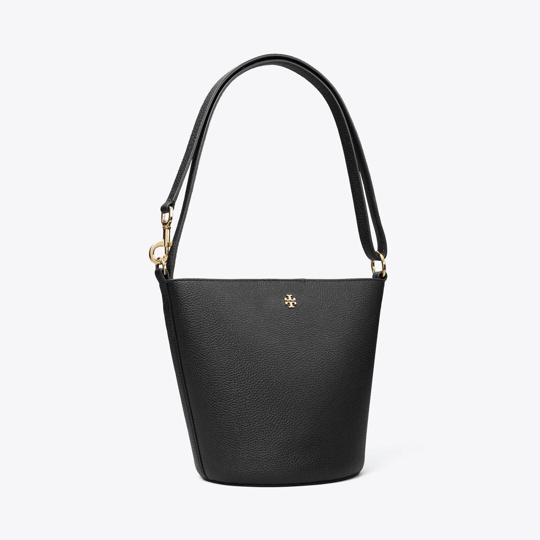 Tory Burch Leather Bucket Bag Black