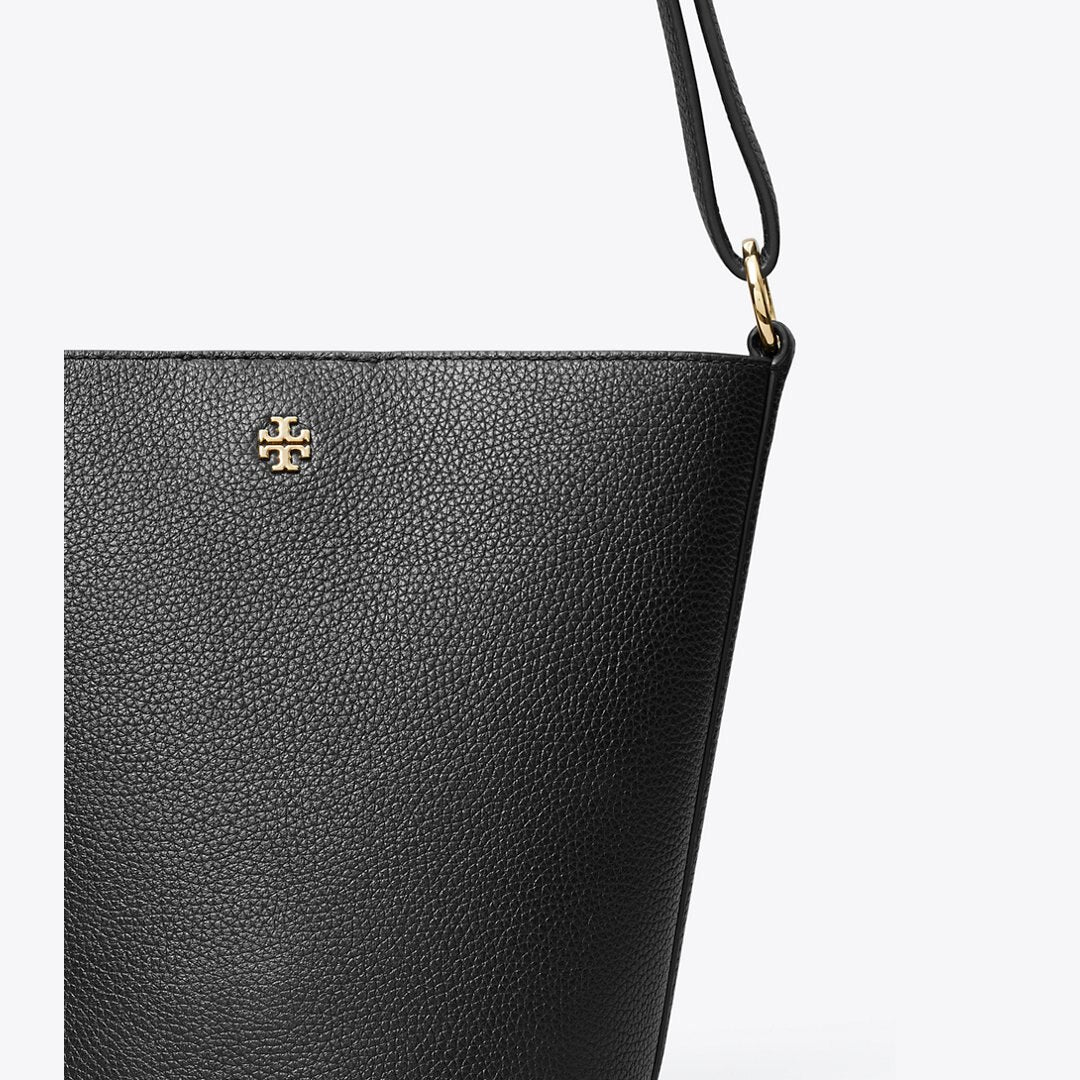 Tory Burch Leather Bucket Bag Black