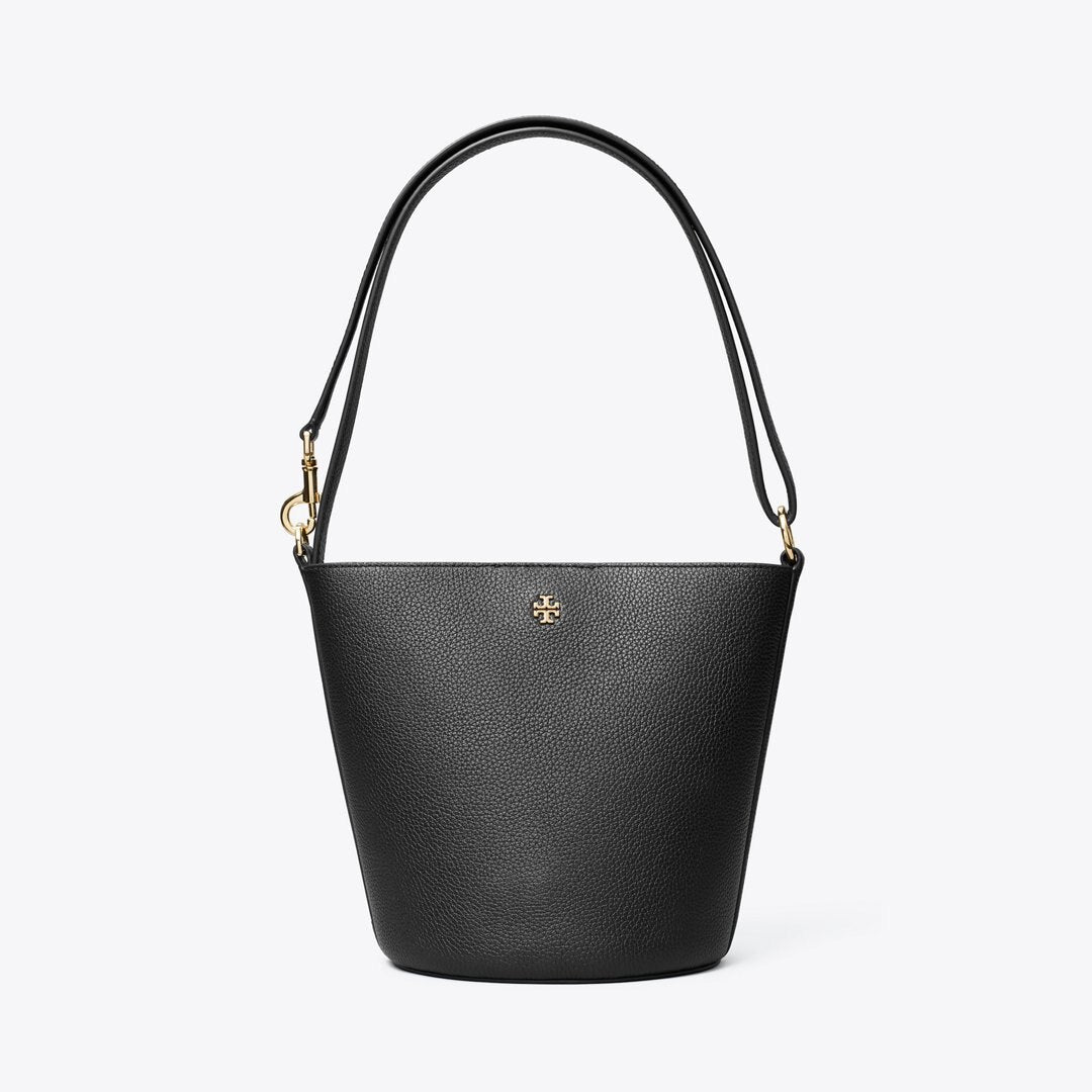 Tory Burch Leather Bucket Bag Black