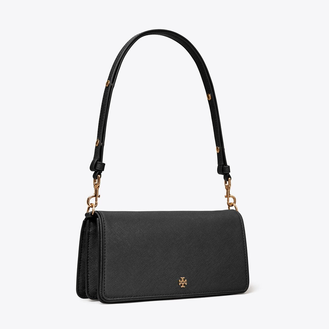 Tory Burch Leather Convertible Crossbody Black