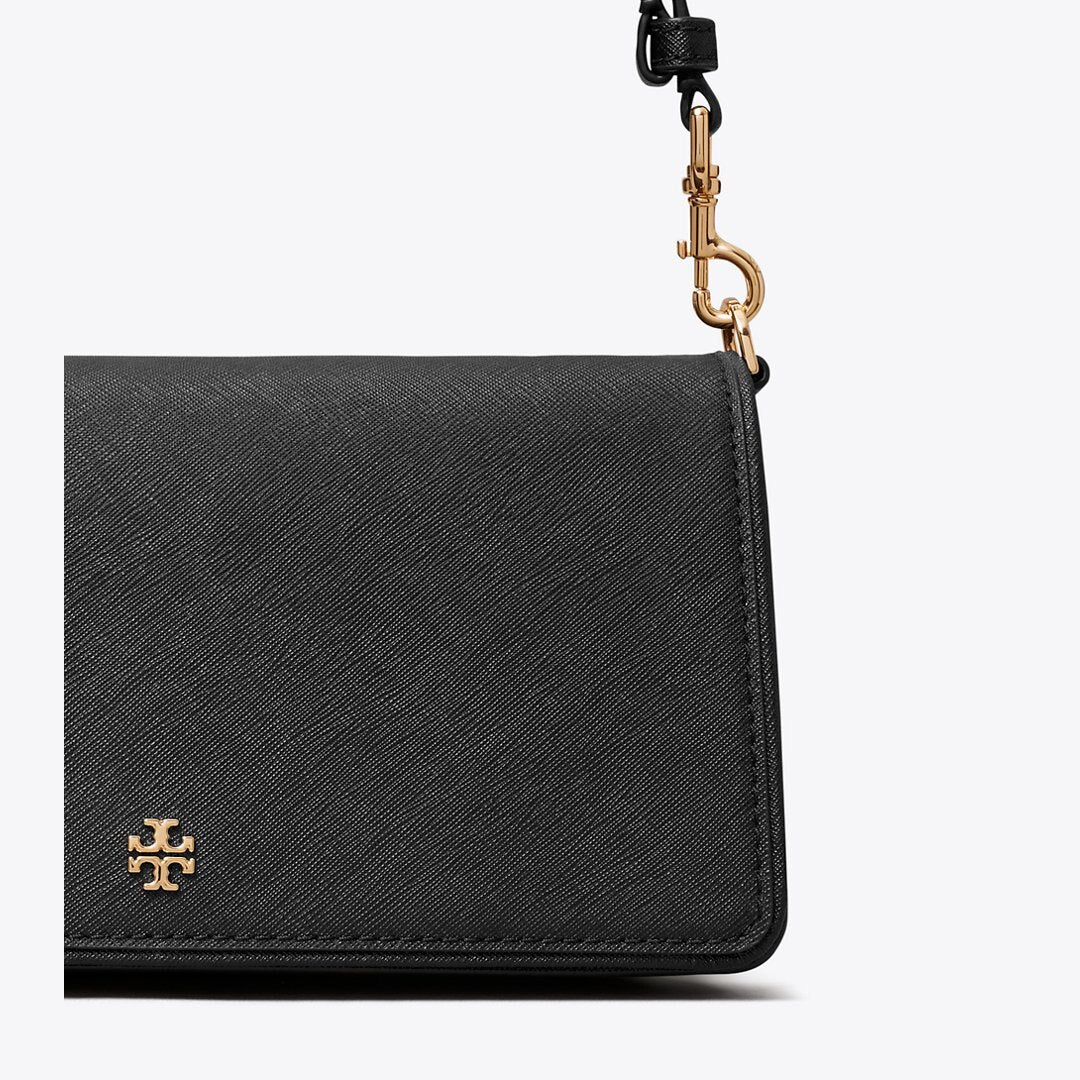 Tory Burch Leather Convertible Crossbody Black