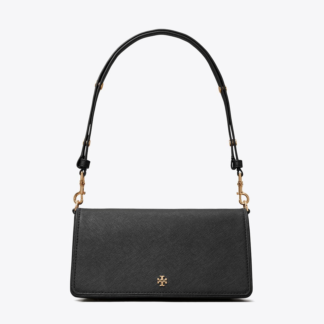 Tory Burch Leather Convertible Crossbody Black