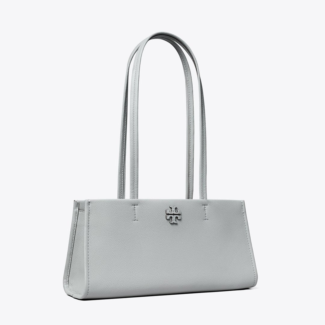Tory Burch Leather East West Satchel Misty Cloud