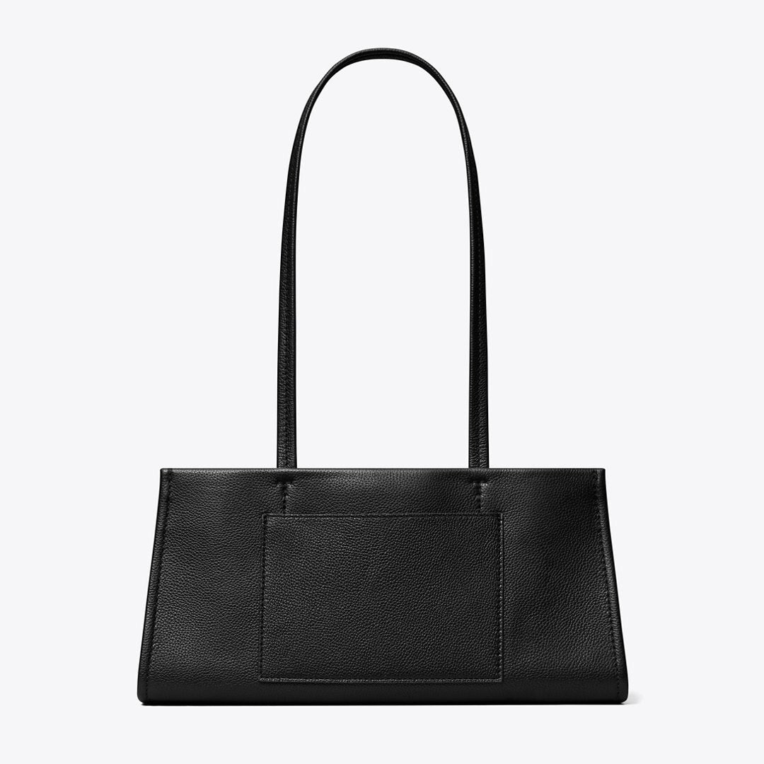 Tory Burch Leather East West Satchel BLACK
