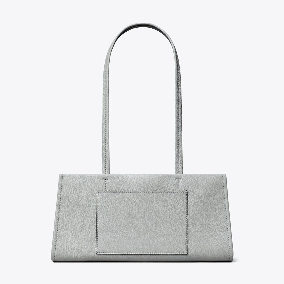 Tory Burch Leather East West Satchel Misty Cloud