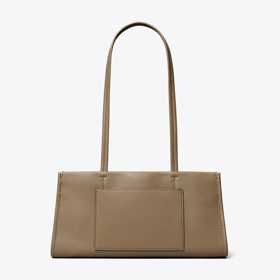 Tory Burch Leather East West Satchel Wild Mushroom
