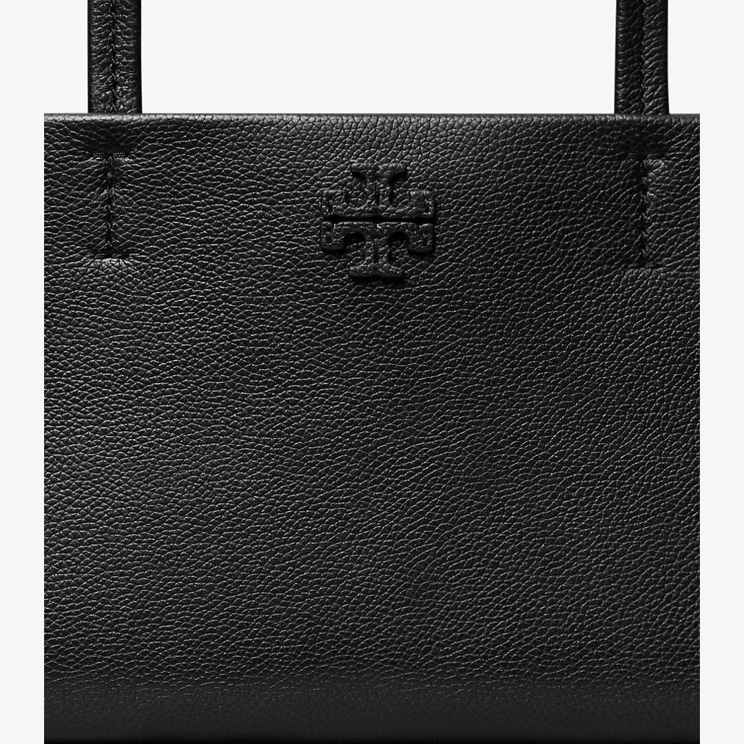 Tory Burch Leather East West Satchel BLACK