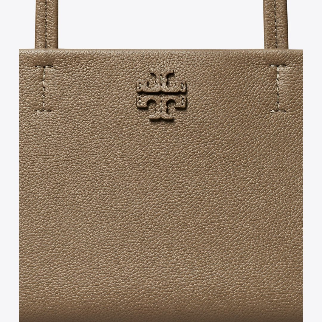 Tory Burch Leather East West Satchel Wild Mushroom