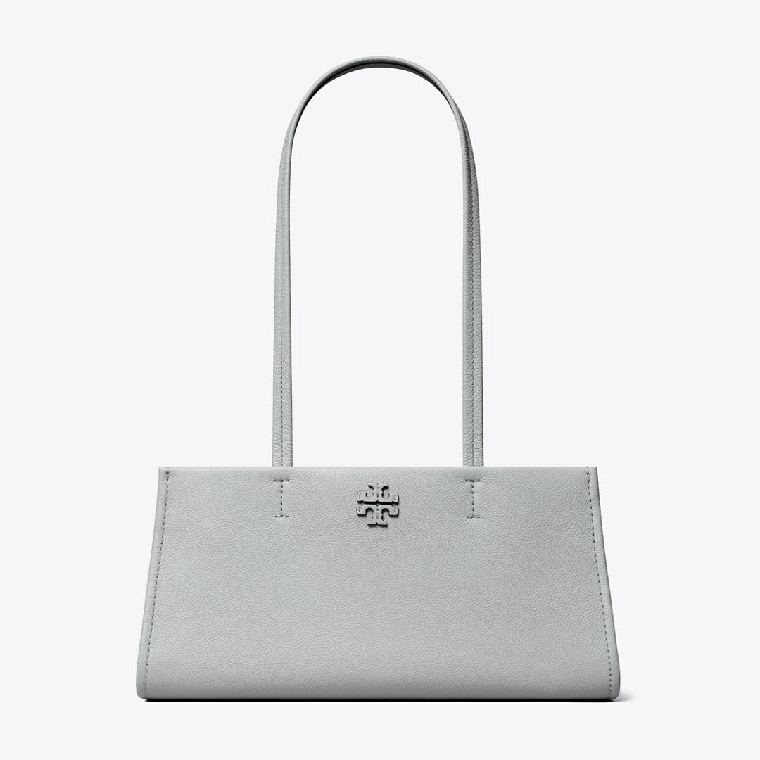 Tory Burch Leather East West Satchel Misty Cloud