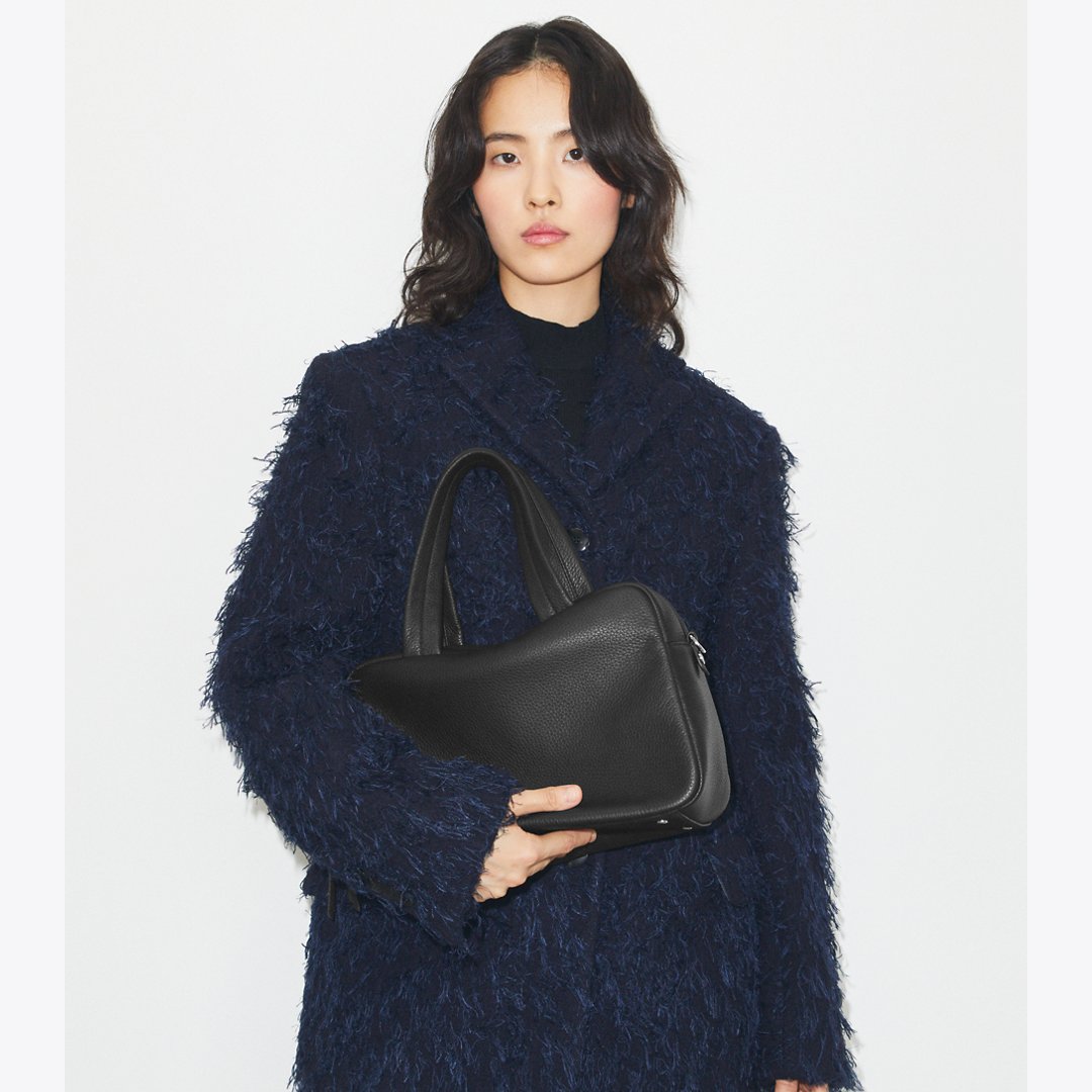 Tory Burch Leather Satchel Black