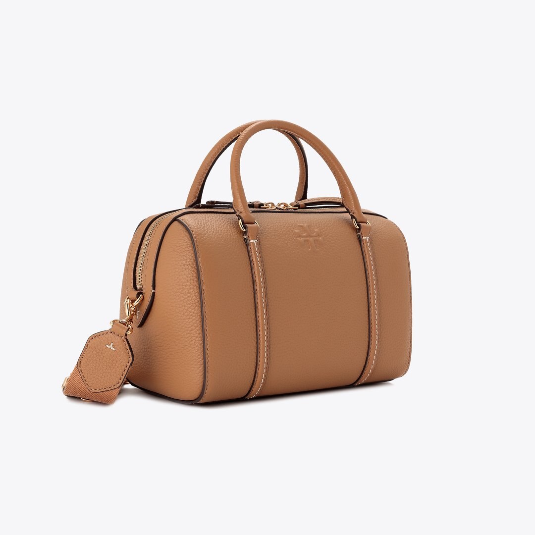 Tory Burch Leather Satchel Tiramisu