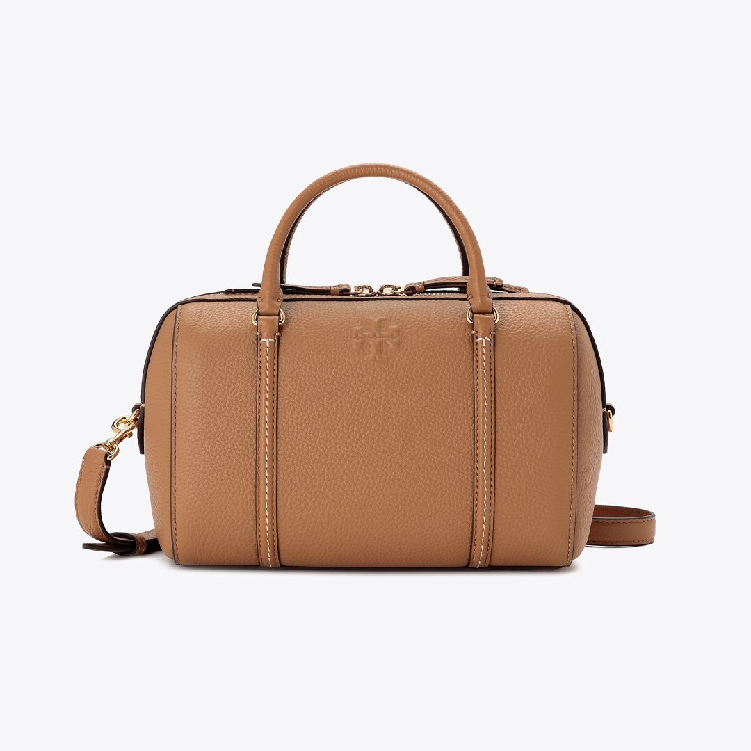 Tory Burch Leather Satchel Tiramisu