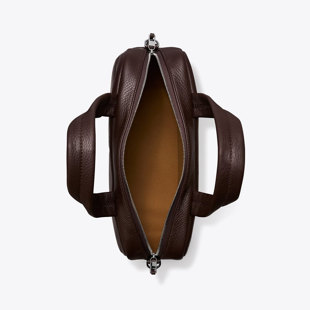 Tory Burch Leather Satchel Cocoa