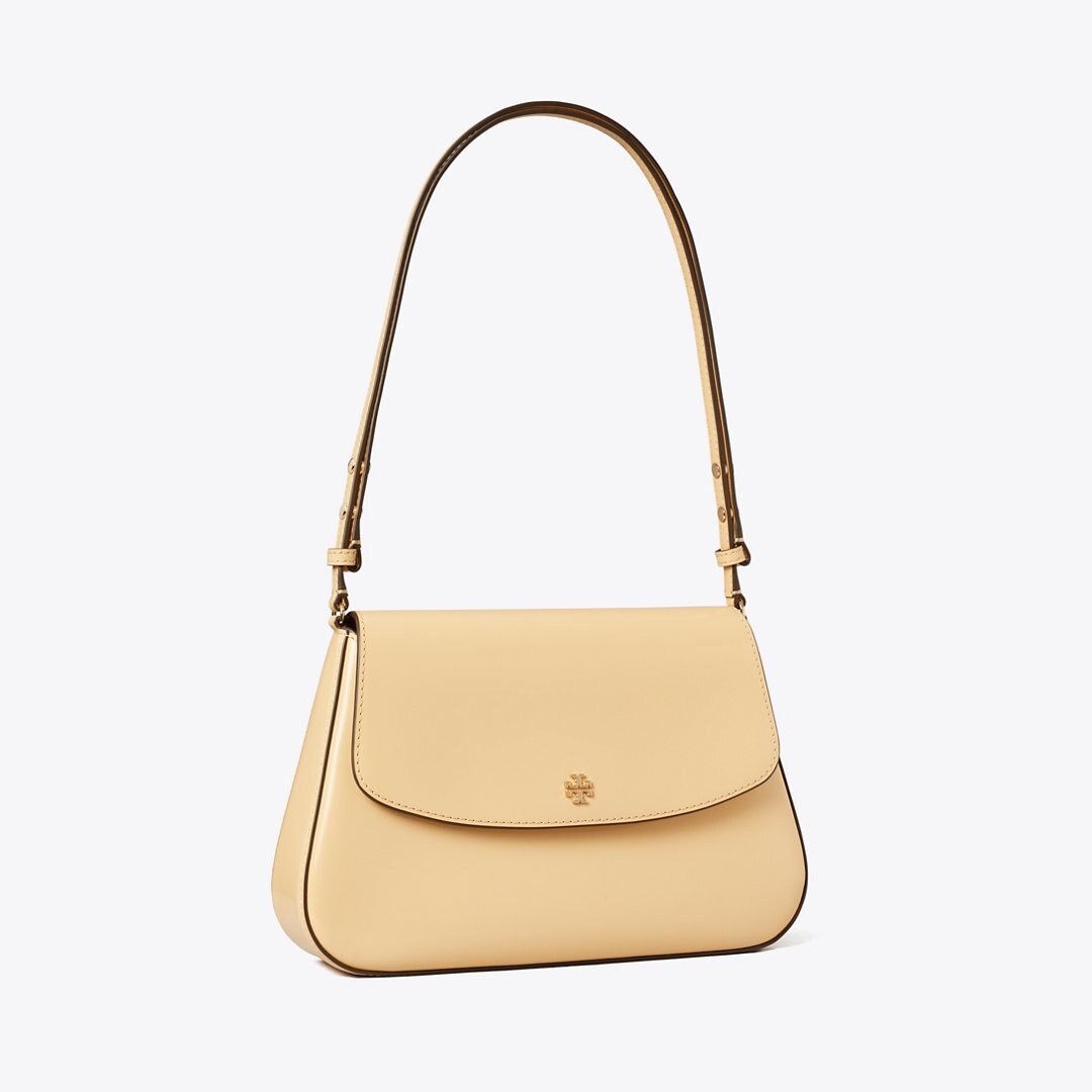 Tory Burch Leather Shoulder Bag Buff