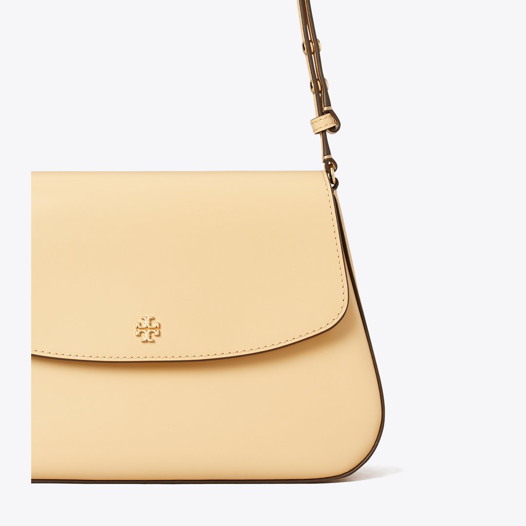 Tory Burch Leather Shoulder Bag Buff
