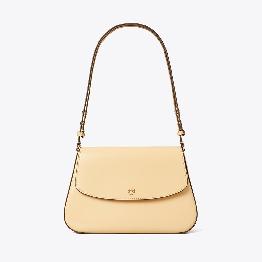 Tory Burch Leather Shoulder Bag Buff