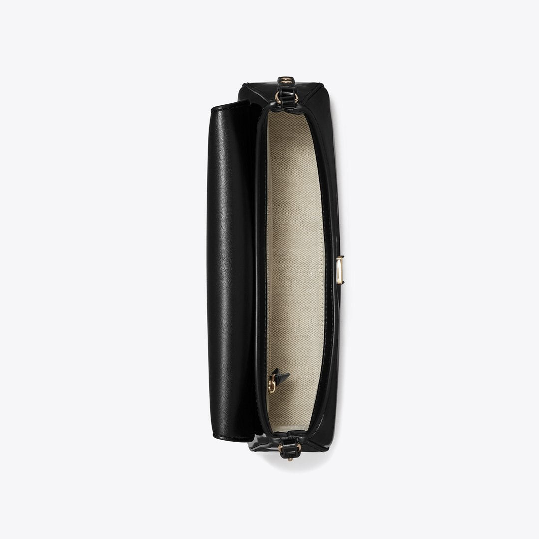 Tory Burch Leather Shoulder Bag Black