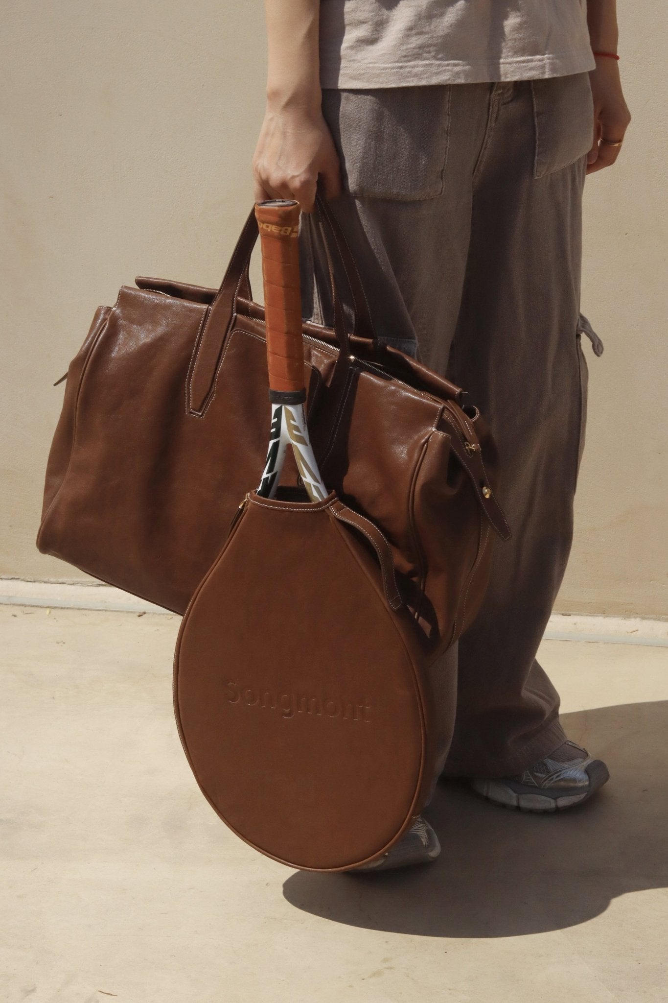 Songmont Leather Tennis Racket Cover Sandal