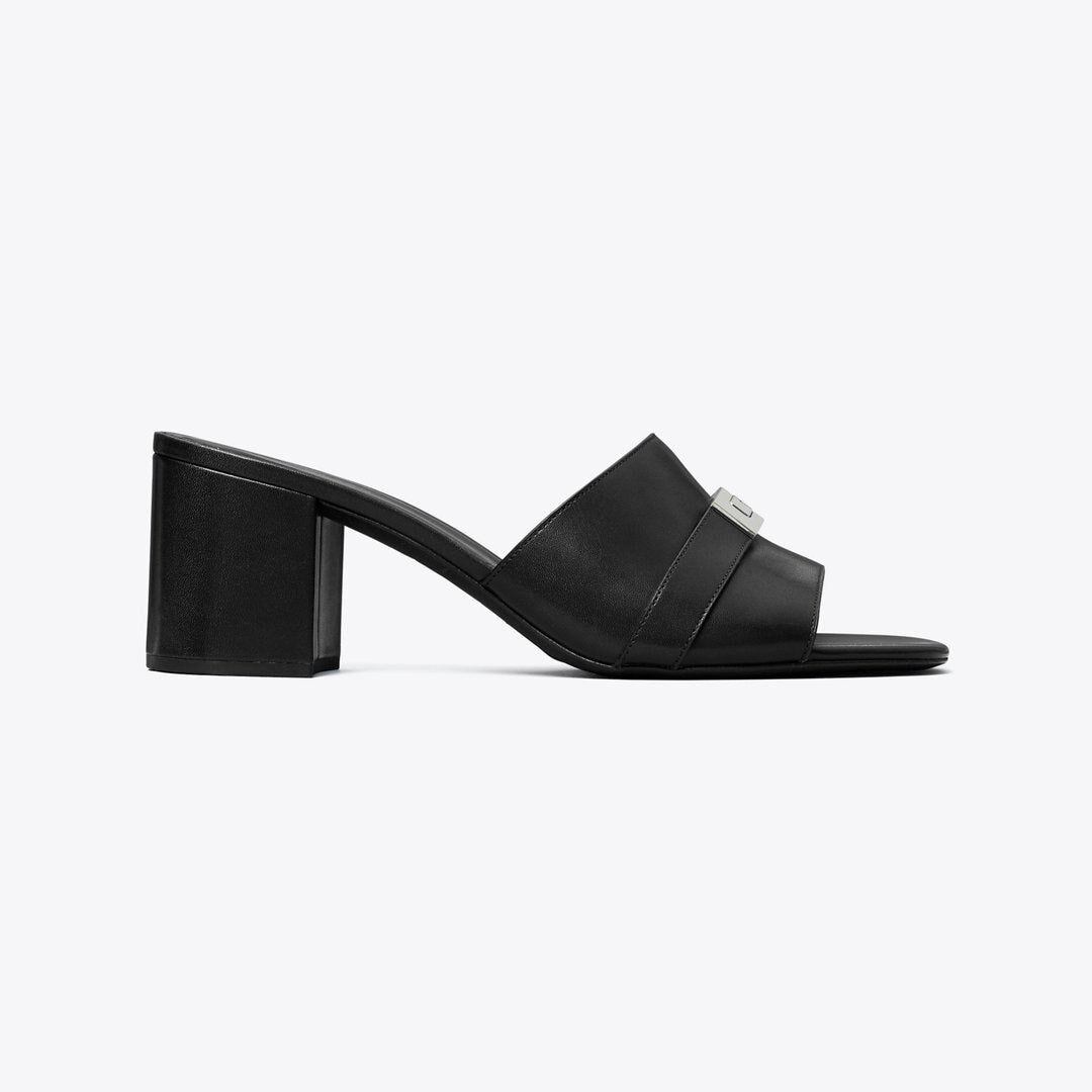 Tory Burch LeeLee Heeled Mule PERFECT BLACK