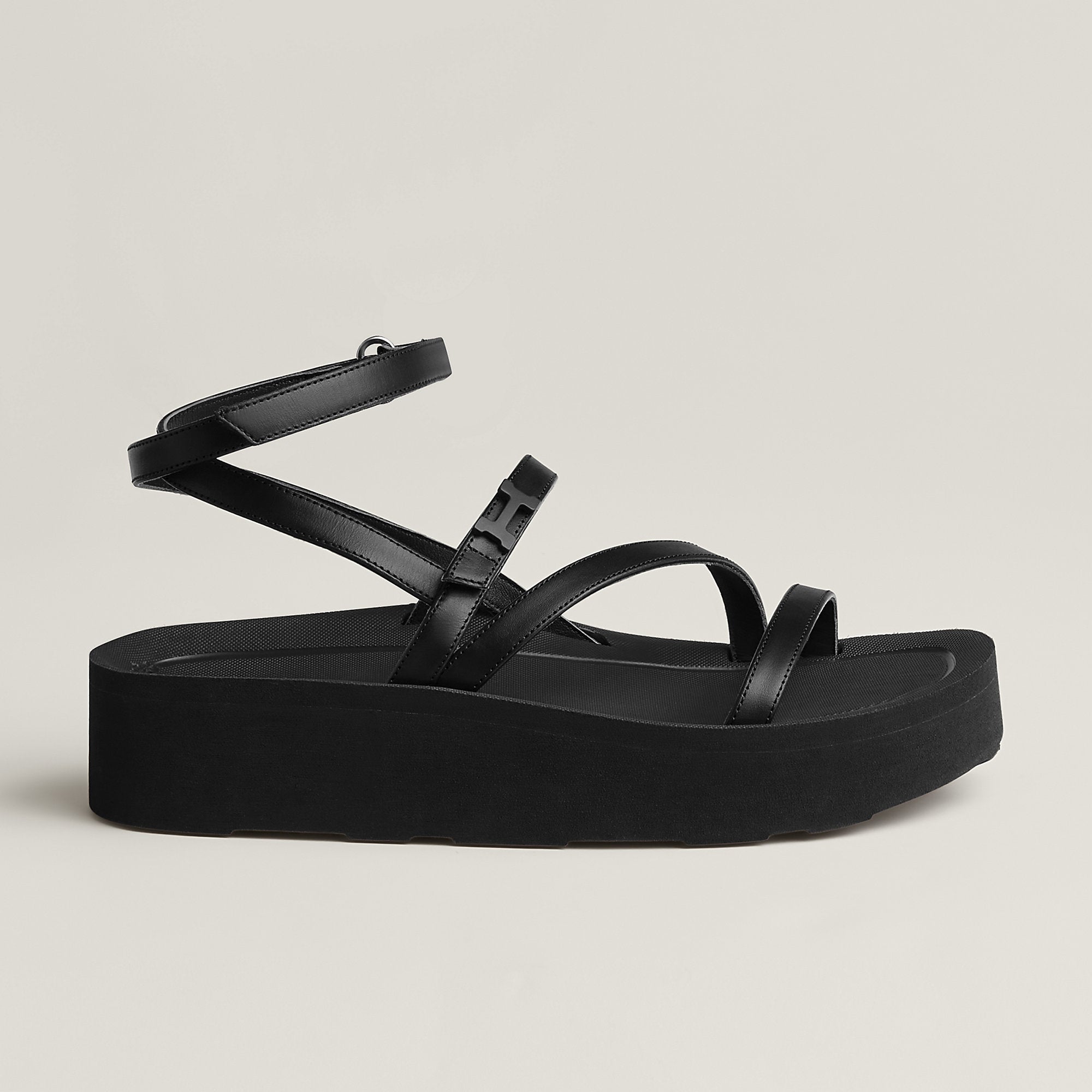 Hermes Liberte Sandal Noir