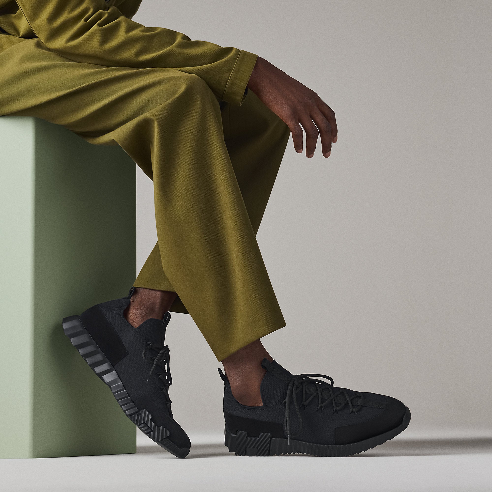 Hermes Lift Slip On Sneaker Noir