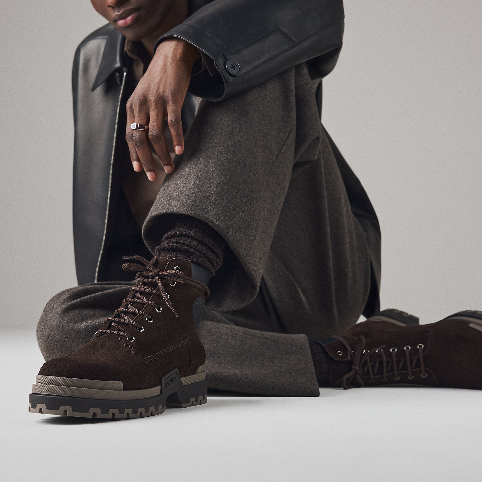 Hermes Limite Ankle Boot Marron Bne