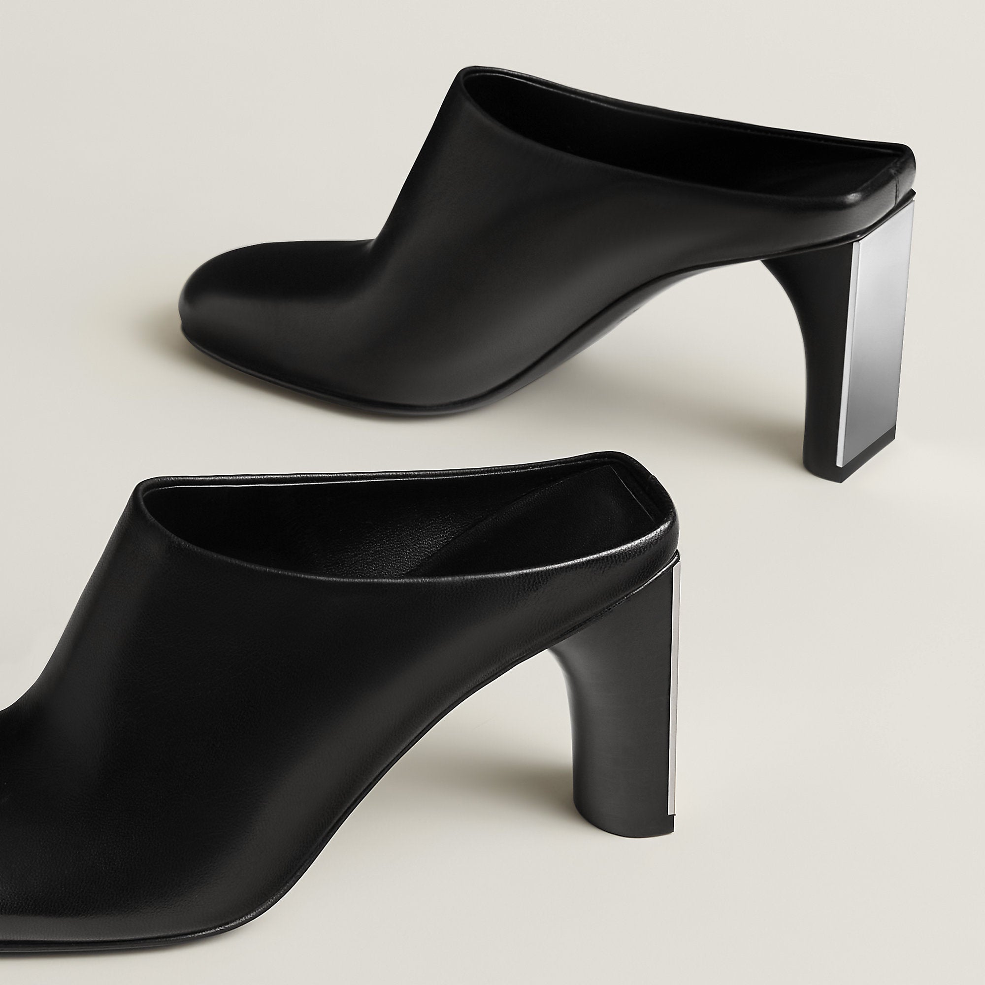 Hermes Lina 80 Mule Noir