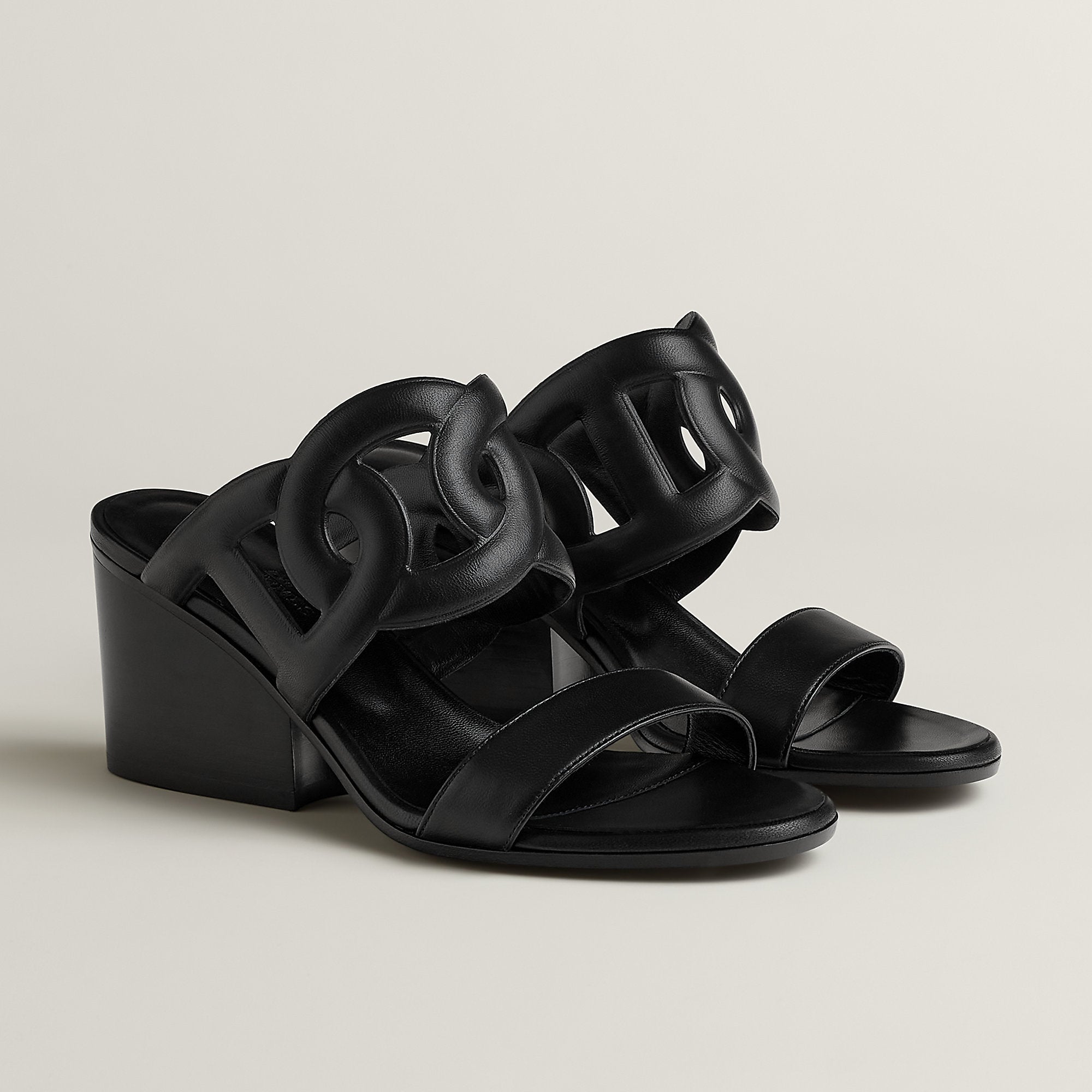 Hermes Lipari 70 Sandal Noir
