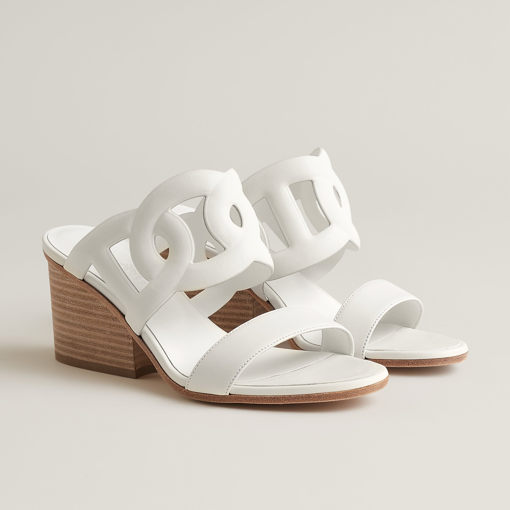 Hermes Lipari 70 Sandal Blanc