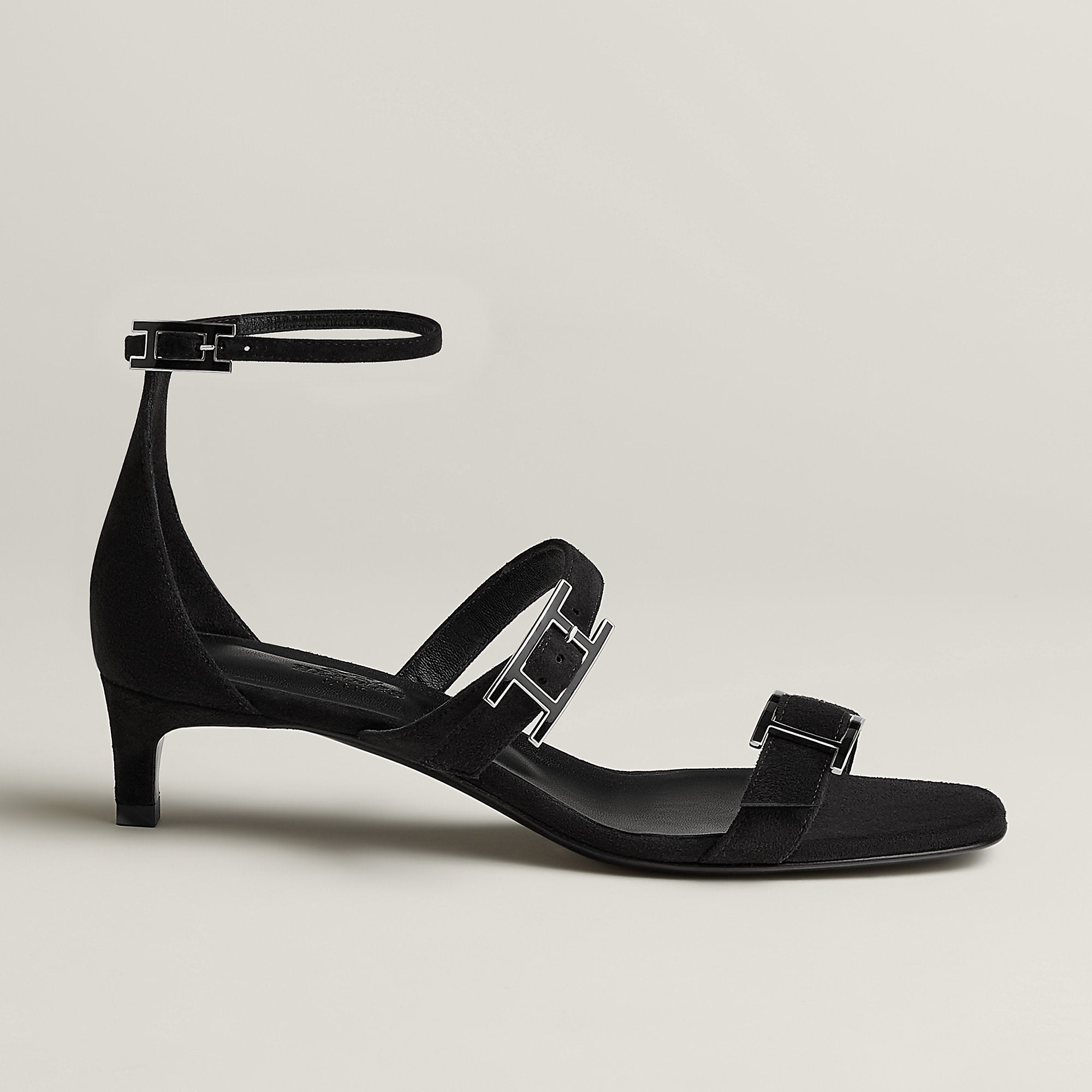 Hermes Liv 40 Sandal Noir