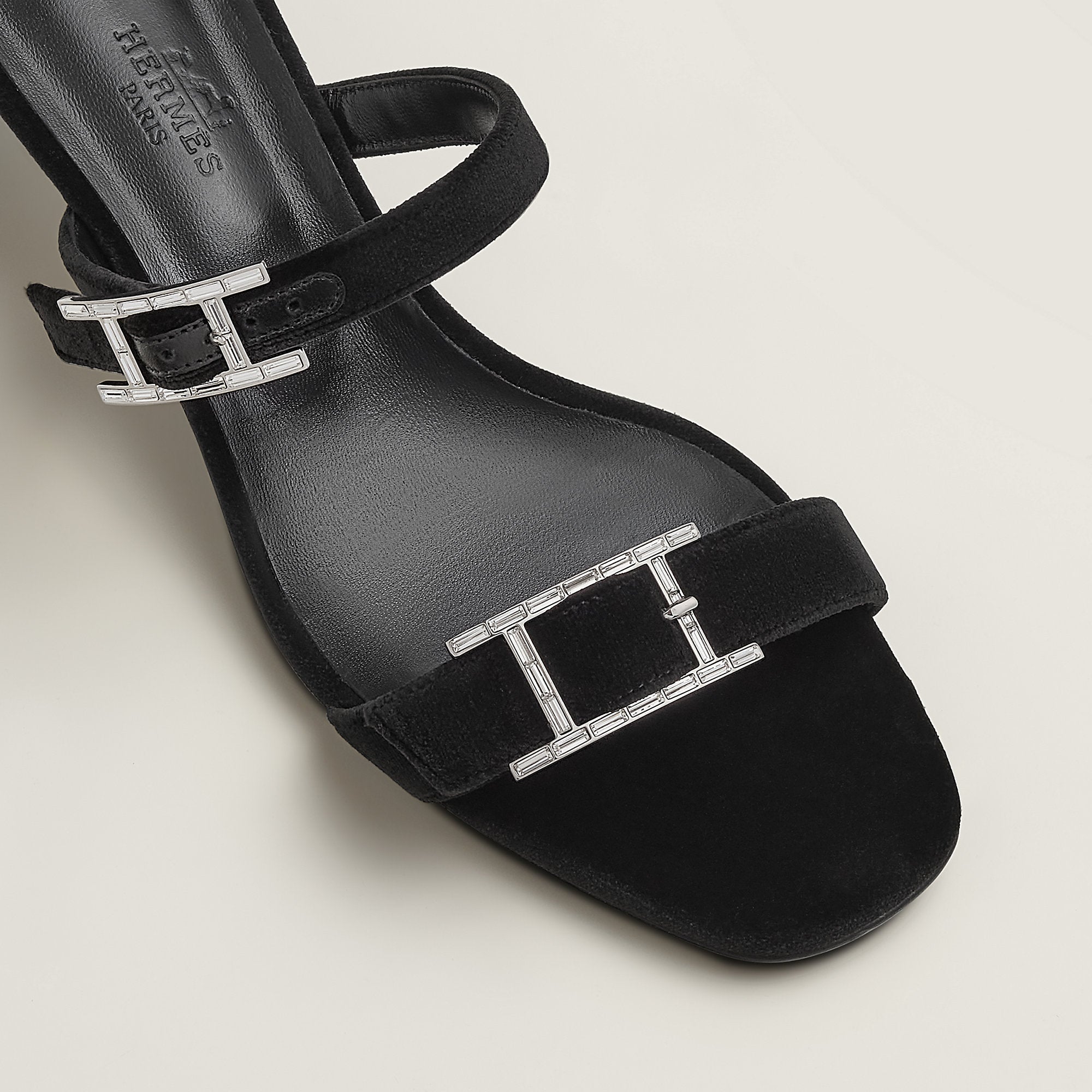 Hermes Liv 40 Sandal Noir