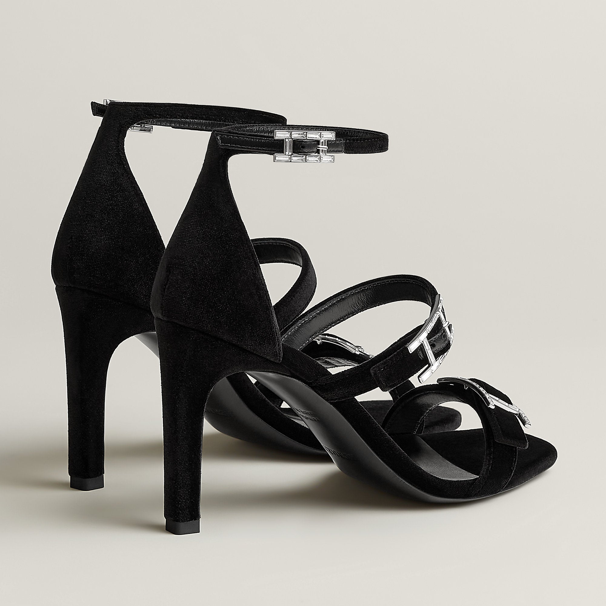 Hermes Liv 90 Sandal Noir