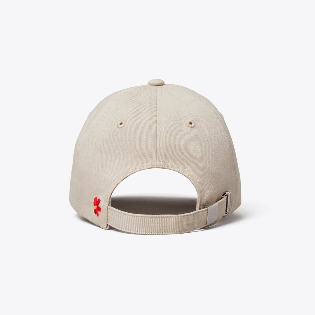 Tory Burch Logo Patch Baseball Cap Tan
