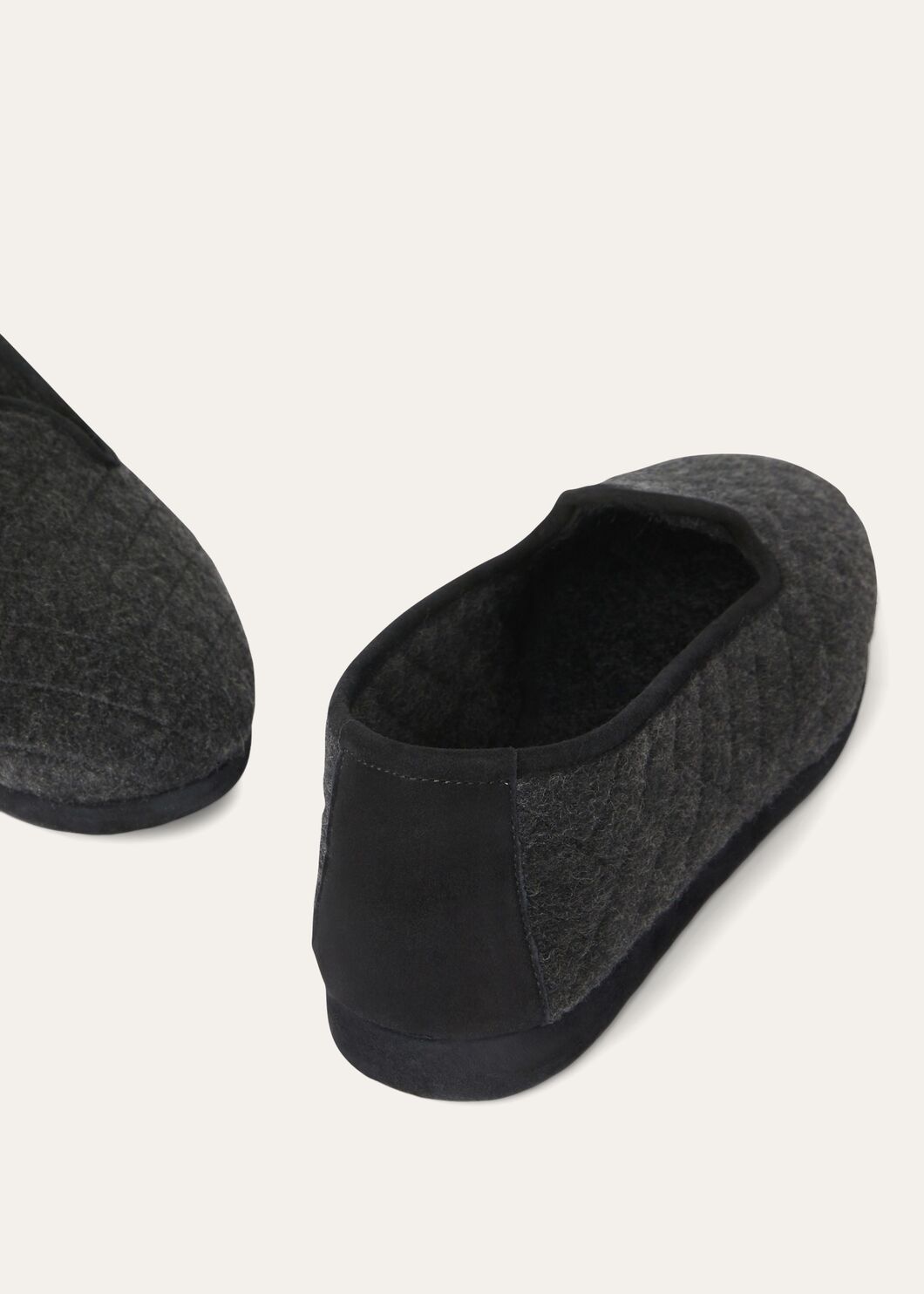 LoroPiana Classic Slipper Charcoal Melange