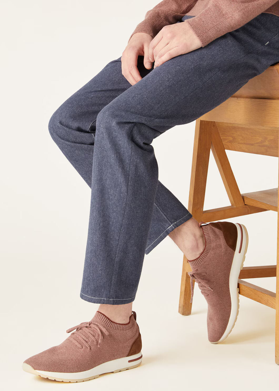 LoroPiana Loro 360 LP Flexy Walk Sneaker Red Sand Melange