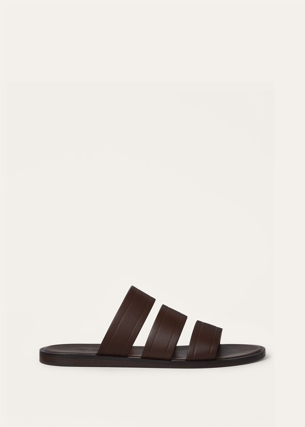 LoroPiana Naha Sandal Dark Moka