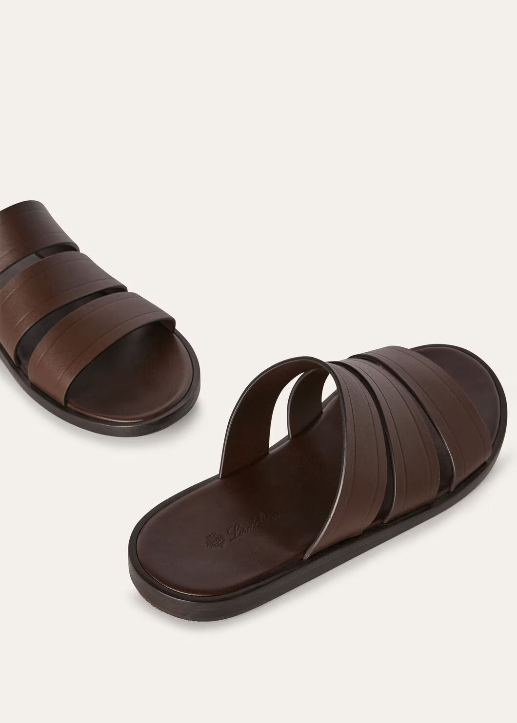 LoroPiana Naha Sandal Dark Moka