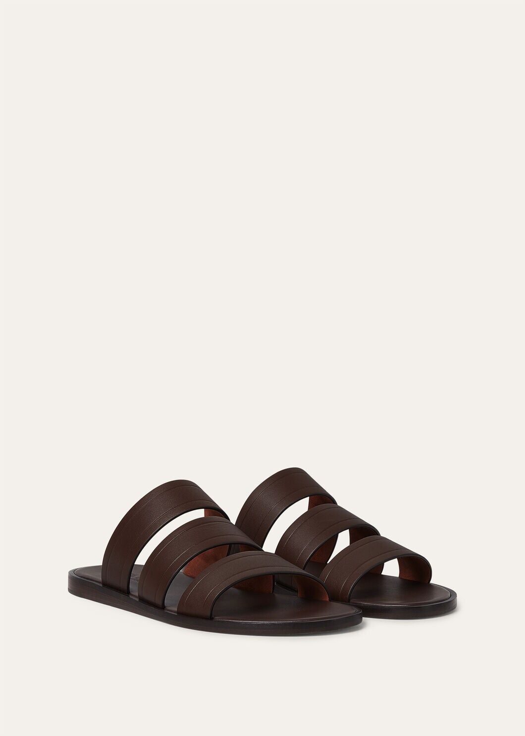 LoroPiana Naha Sandal Dark Moka