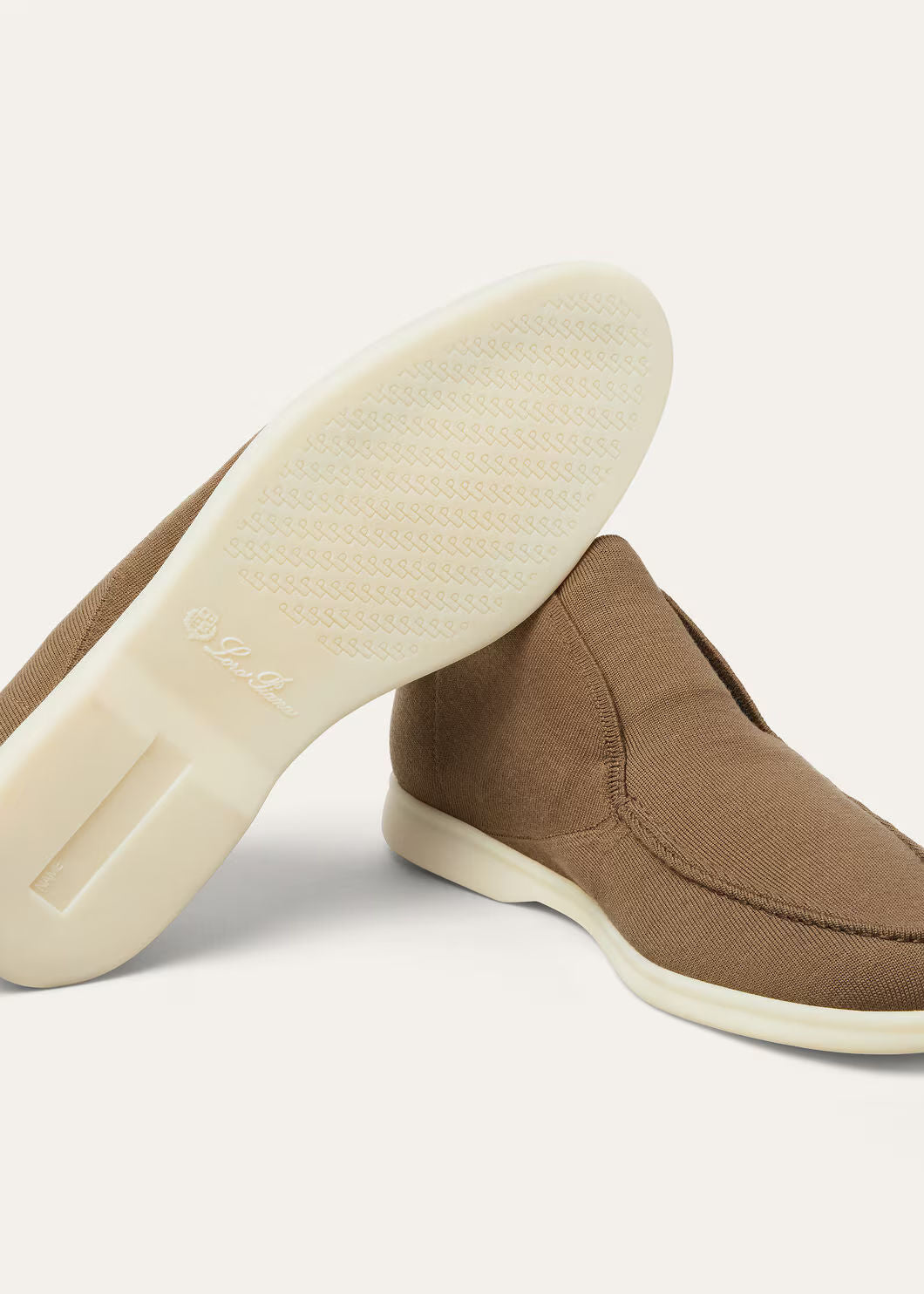 LoroPiana Open Knitted Walk Ankle Boot Sandcastle