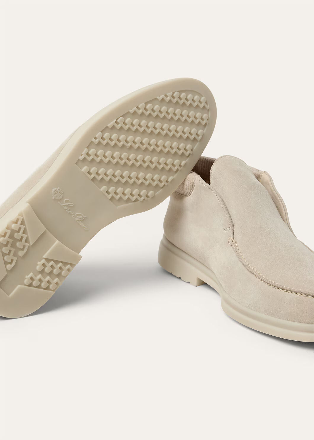 LoroPiana Open Wintery Walk Ankle Boot Pearl Powder