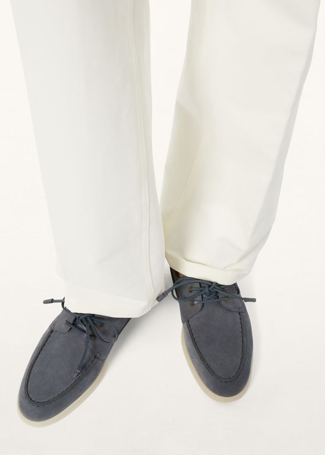 LoroPiana Sea-Sail Walk Loafer Marina Grey